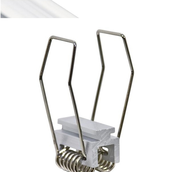 Staffa con molla di fissaggio da incasso